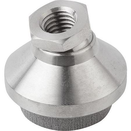 KIPP Swivel Feet with vibration absorption, steel and stainless, metric K0420.320